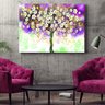 Quadro Decorativo Folhas e Flores Florescer Roxo - 180x135 cm - 2