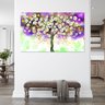 Quadro Decorativo Folhas e Flores Florescer Roxo - 180x135 cm - 3