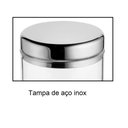 Ver imagem 3 de Pote Multiuso Tampa Inox Banheiro Casa Porta Condimentos 300ml Banheiro Porta Cotonete Organizador