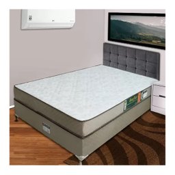 Conjunto Box Completo Casal Becflex Titan Gold 1,38 X 1,88 X 0,46 (cama Box + Colchão) - 2