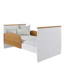Ver imagem 2 de Berço Conforto  Infantil Quarto Do Bebê Vira Cama Grade De Proteção Cor Branco/nature