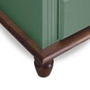 Ver imagem 4 de Mesa de Cabeceira 4 Gavetas Retrô Pés Bola Madeira Florença - Laca Verde Kalle/imbuia