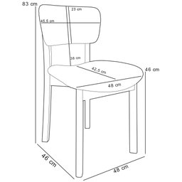 Cadeira para Sala de Jantar Cozinha Living Estofada Dara L02 Bouclê Creme - Lyam Decor - 5