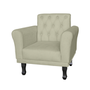 Ver imagem 1 de Poltrona Estofada Decorativa Para Escritório Classic Suede Bege - LM DECOR