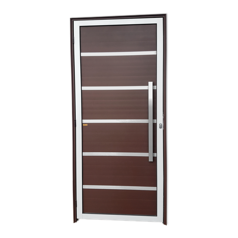 Porta Alumínio Lambril Premium c/Puxador D.Mix Corten 100 Brimak