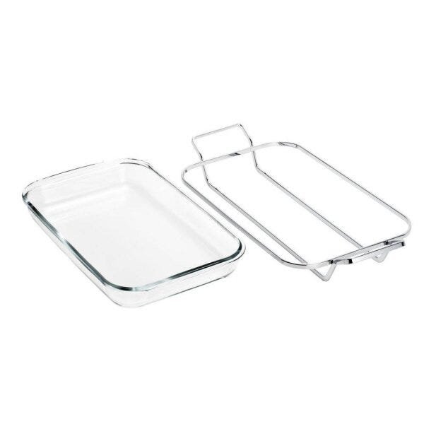 Suporte Aramado de Aço Inox com Refratário 34cmx20cm Rojemac - 3