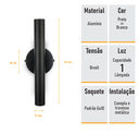 Ver imagem 6 de Arandela de Parede Foco Simples Slim Palito - Preto