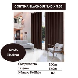 Cortina Sala 5 Metros De Altura Tecido Blackout Para Varão - 2