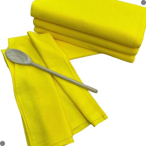 Kit 10 Panos de Prato Amarelo Cozinha Copa Gourmet 70x50cm