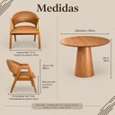 Ver imagem 4 de Mesa com Base em Cone 90cm Redondo & 4 Cadeiras Lithi Durango Macau Design Sofisticado