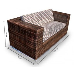 Bora Bora Sofá 2 Lugares 2 Poltronas Mesa Centro Formentera - 2
