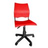 Cadeira de Escritorio Giratoria Versat para Recepção com Regulagem de Altura Plastico Vermelha - 2
