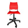 Cadeira de Escritorio Giratoria Versat para Recepção com Regulagem de Altura Plastico Vermelha - 5