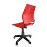 Cadeira de Escritorio Giratoria Versat para Recepção com Regulagem de Altura Plastico Vermelha - 4