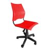 Cadeira de Escritorio Giratoria Versat para Recepção com Regulagem de Altura Plastico Vermelha - 3