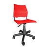 Cadeira de Escritorio Giratoria Versat para Recepção com Regulagem de Altura Plastico Vermelha - 1