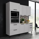 Ver imagem 1 de Cozinha Compacta Mdf 3 Peças com Armário Paneleiro e Balcão com Tampo Multimóveis Cr20454 Branco