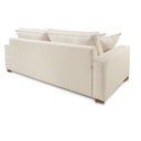 Ver imagem 3 de Sofá 3 Lugares Fixo Living Marrocos Veludo Bege Claro 2,2m Mk