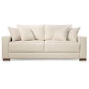 Ver imagem 2 de Sofá 3 Lugares Fixo Living Marrocos Veludo Bege Claro 2,2m Mk