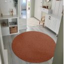 Ver imagem 2 de Tapete Redondo Bouclé Terra Cota Ø135cm Antiderrapante