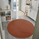 Ver imagem 2 de Tapete Redondo Bouclé Terra Cota Ø135cm Antiderrapante