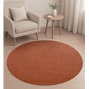 Ver imagem 1 de Tapete Redondo Bouclé Terra Cota Ø135cm Antiderrapante