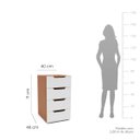Ver imagem 4 de Gaveteiro Madri com 4 Gavetas 40x71cm Branco/Freijó 250696