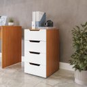 Ver imagem 1 de Gaveteiro Madri com 4 Gavetas 40x71cm Branco/Freijó 250696