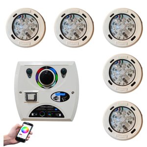 Kit 5 Leds Eco 9w Rgb Sodramar com Comando Wifi