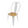 Conjunto Mesa Industrial em Aço Iron Tolix com 2 Cadeiras Branca Assento Sublimado - 3