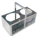 Ver imagem 2 de Cesto para 2 garrafas térmicas em aço inox Therj CESTO PARA 2 TERMICAS P/ 2 garrafas com diâmtero at