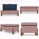 Ver imagem 6 de Puff Recamier Baú Versallies 200 Cm para Sala Quarto Pé de Cama Hall de Entrada Bouclé Premium Luxo