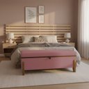 Ver imagem 1 de Puff Recamier Baú Versallies 200 Cm para Sala Quarto Pé de Cama Hall de Entrada Bouclé Premium Luxo