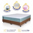 Ver imagem 4 de Conjunto Box Marrom Lagos Verde Molas Ensacadas King 193x203x66 - King House