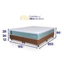 Ver imagem 3 de Conjunto Box Marrom Lagos Verde Molas Ensacadas King 193x203x66 - King House