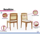Ver imagem 5 de Mesa Jantar Condessa 160cm + 4 Cad Marquesa Eucalipto Nesher