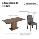 Ver imagem 4 de Conjunto Sala de Jantar Tampo de Vidro 6 Cadeiras Rustic/Silver Azaleia Madesa