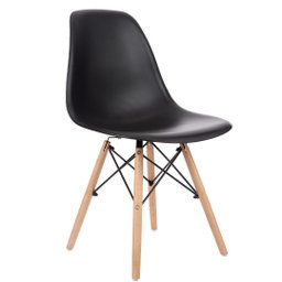 Kit 4 Cadeiras Charles Eames com Pés de Madeira Preto - 2