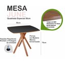 Ver imagem 2 de Mesa Quadrada Especial em Madeira de 50cm June na Cor Preta
