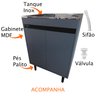 Tanque de Lavar Roupas Inox Grande 46L Com Gabinete Premium - 4