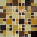 Ver imagem 1 de Pastilha de Vidro para Cozinha Cristal 30x30cm Marrom Grande Mosaico