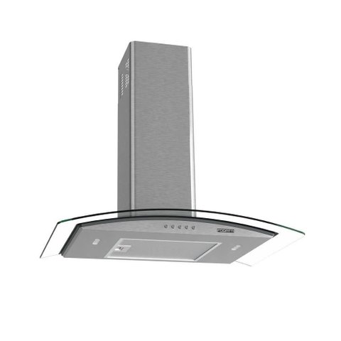 Coifa Fogatti de Parede Clean Vidro Curvo Kromanox 70cm Kromanox 110v