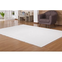 Tapete Pele Bangor Branco 1,00x1,50:branco - 2