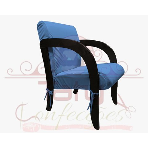 Capa Cadeira de Aproximação:azul Anil