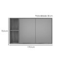 Ver imagem 2 de Armário Aéreo Cozinha Demóbile Plena 2 Portas 120cm Nude
