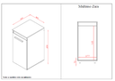 Ver imagem 3 de Balcão Multiuso 83cm 1 Porta Zara - Savana/off White Móblis