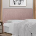 Ver imagem 1 de Cabeceira Cama Box Queen Viena 160 Cm Suede Rose - MV Estofados Shop