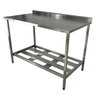 Mesa Aço Inox Profissional 110x60x90 Cm com Espelho Nortinox - 1