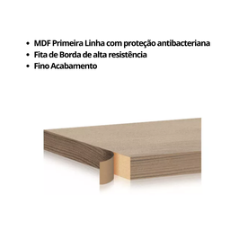 Mesa Gamer Estilo Industrial 100% Mdf Premium 1,00m:amadeirado - 5