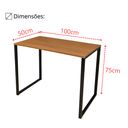 Ver imagem 4 de Mesa Gamer Estilo Industrial 100% Mdf Premium 1,00m:amadeirado